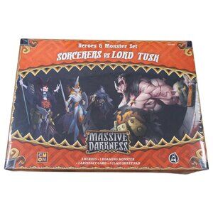 Massive Darkness Sorcerers vs Lord Tusk Heroes & Monster Expansion NEW Sealed